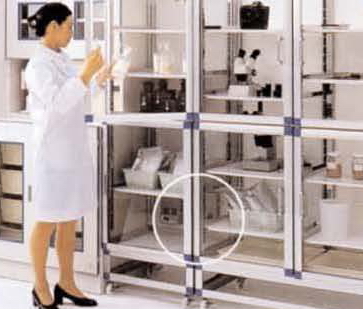 Storage cabinet humidity control